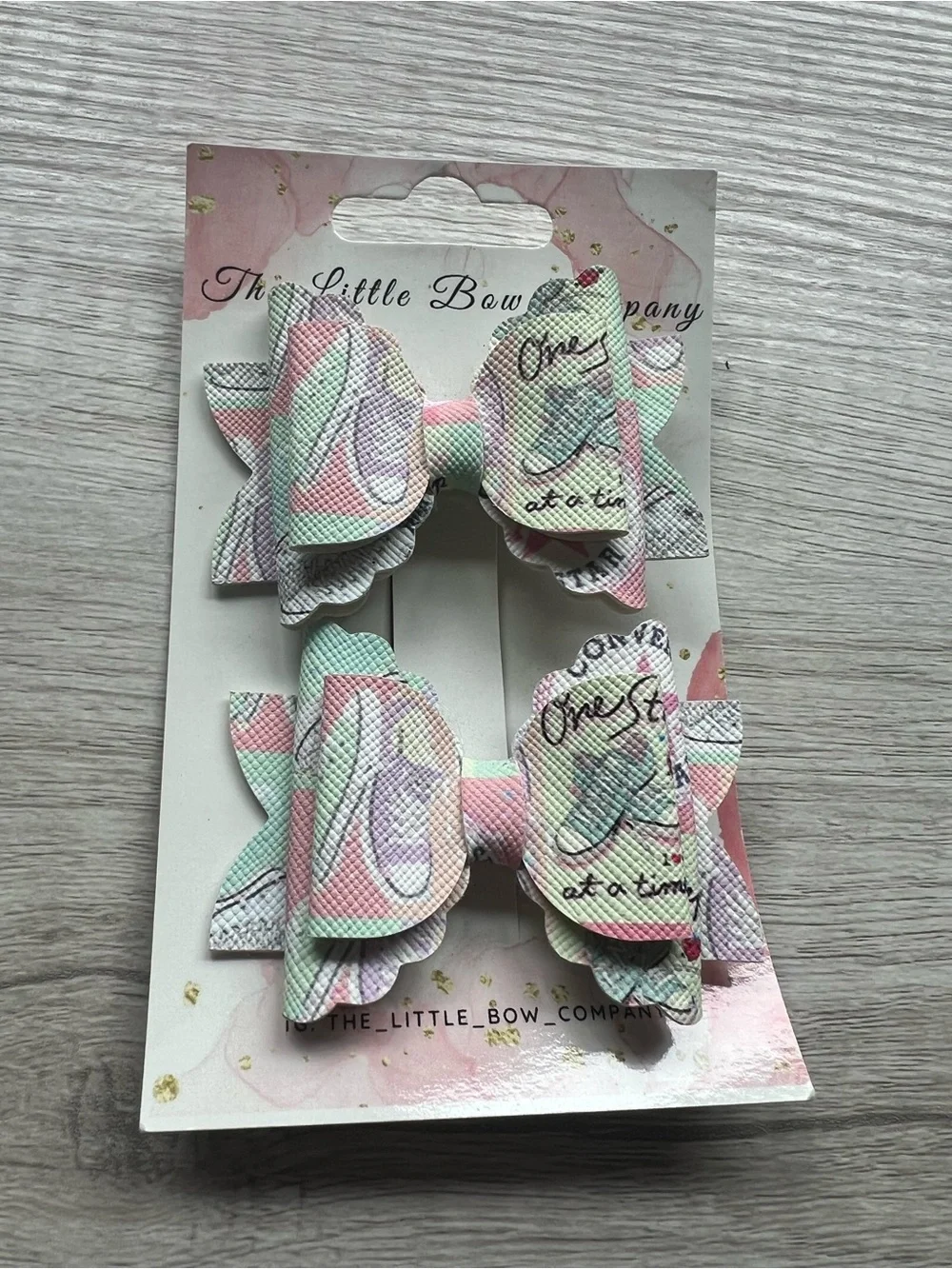 Kids Glitter Pink Bow Clips - Sparkle Pair